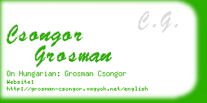 csongor grosman business card